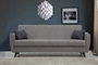 Atelier Del Sofa Zaden - Sofá cama de 3 plazas Gris claro